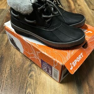 JSport by Jambu Mary rain boots Black and Gray women’s us size 8 Boots